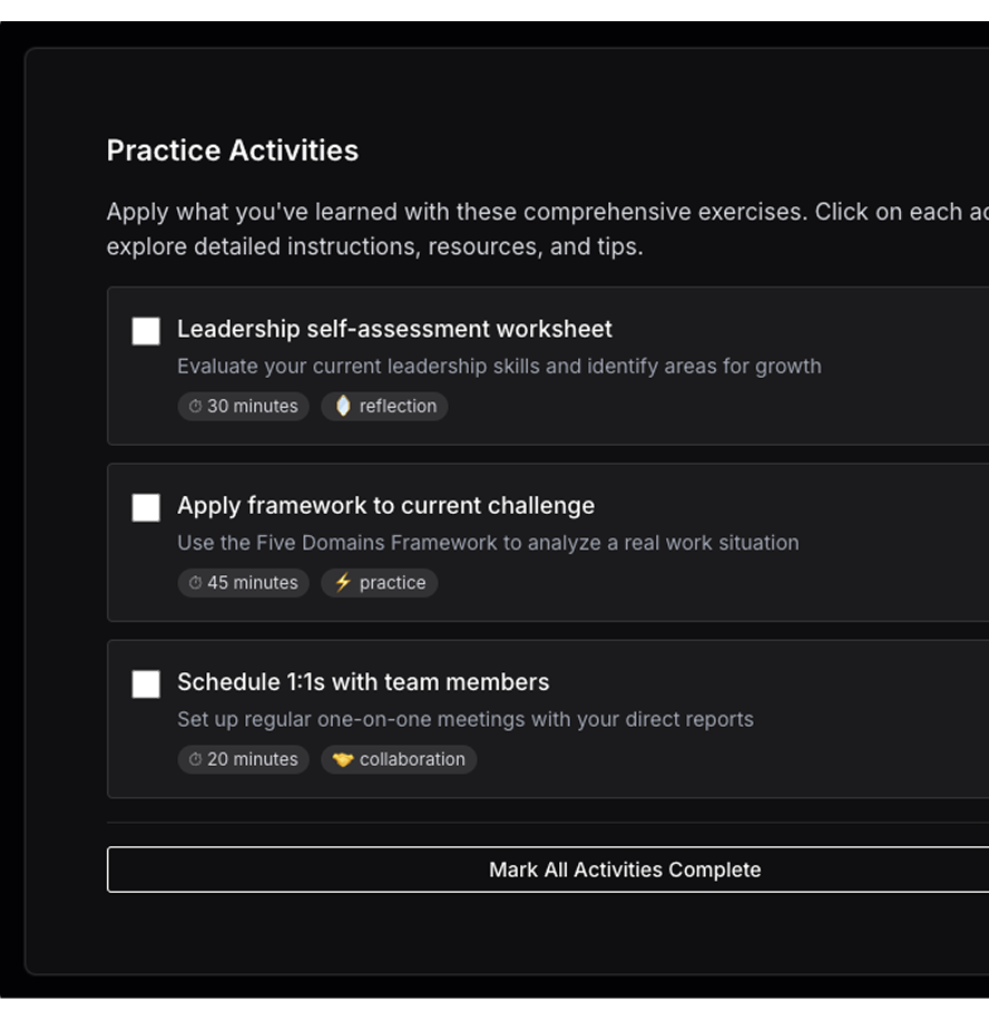 High quality training