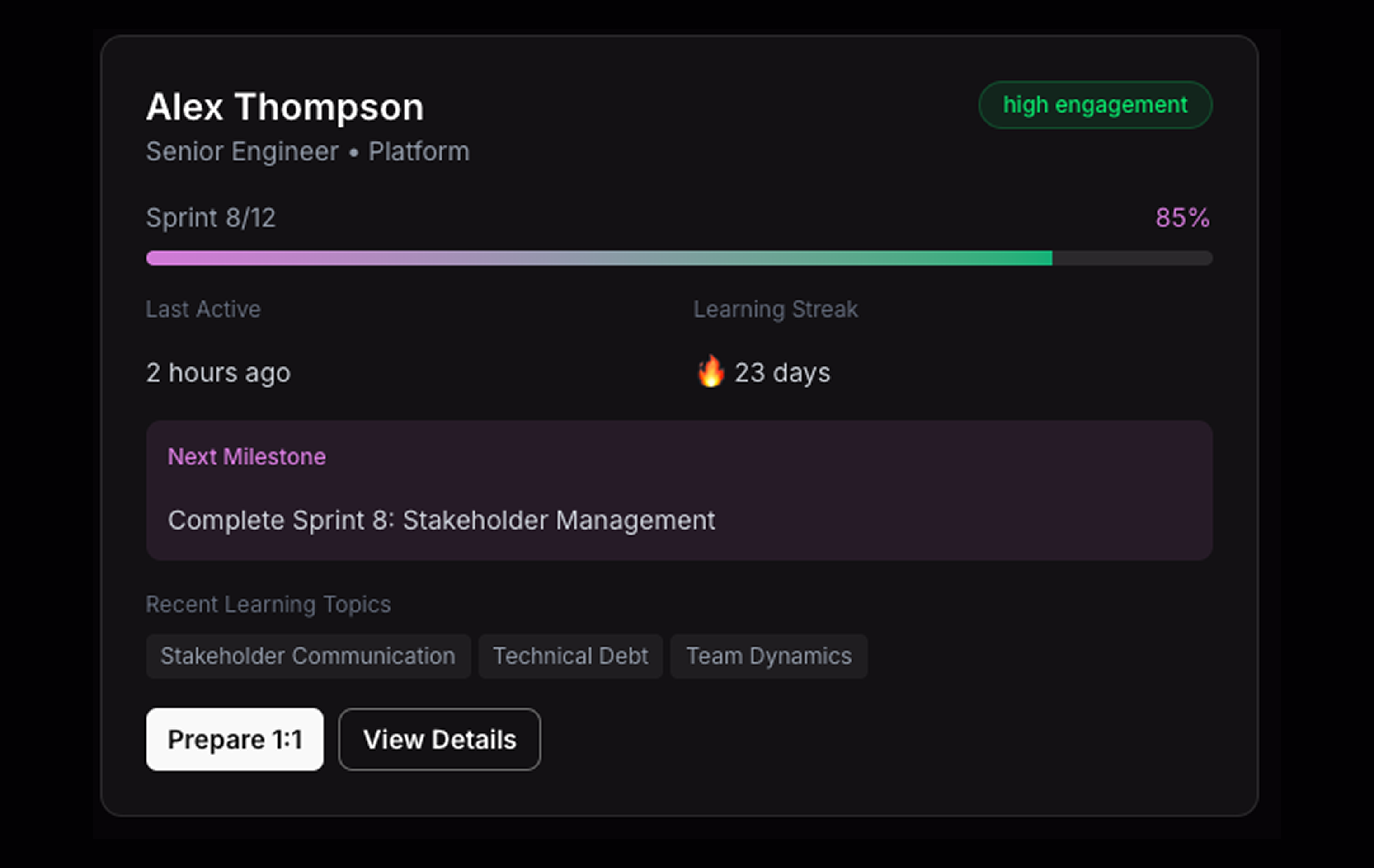 Track progress in real time